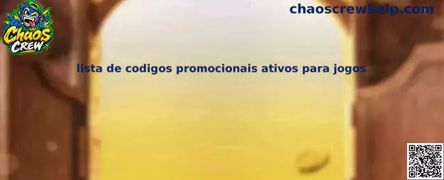 Lista de Códigos Promocionais