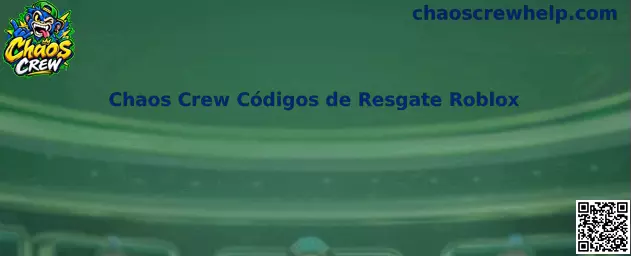 Painel ilustrativo de códigos de resgate Chaos Crew Roblox