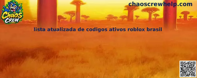 Lista atualizada de codigos ativos roblox brasil