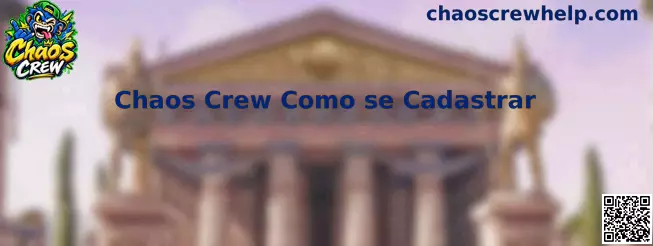 Interface inicial e tutorial de registro Chaos Crew