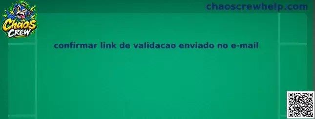 Confirmar link de validação